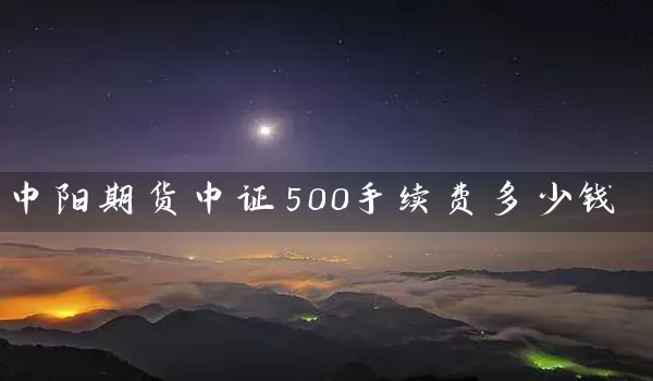 中阳期货中证500手续费多少钱_https://www.qdjntc.com_纯碱期货_第1张